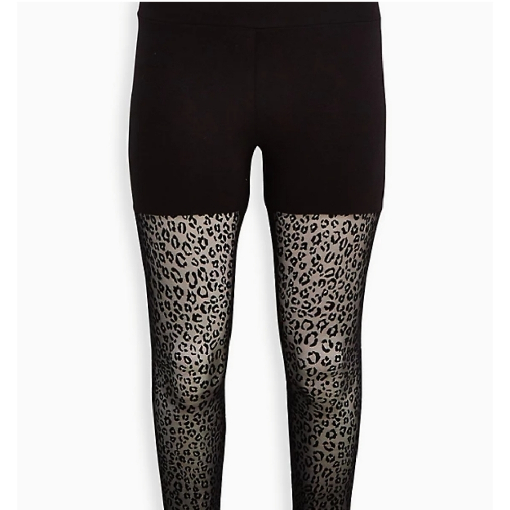 🆕️🐆MESH LEOPARD LACE BLACK - PREMIUM LEGGINGS🐆